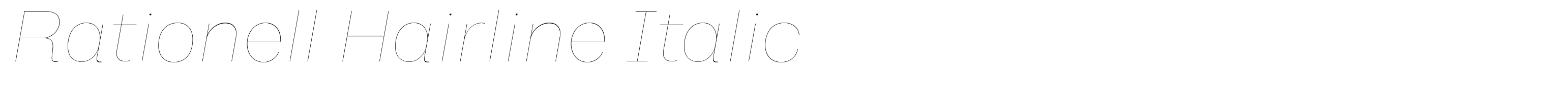 Rationell Hairline Italic
